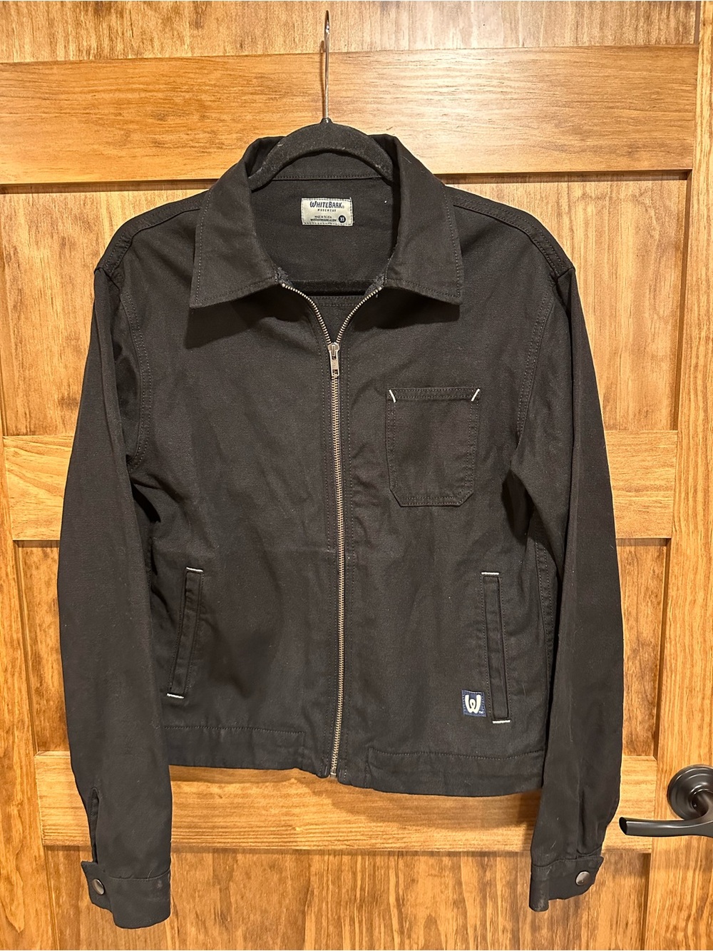 Whitebark Black Zip-Front Unisex Jacket
